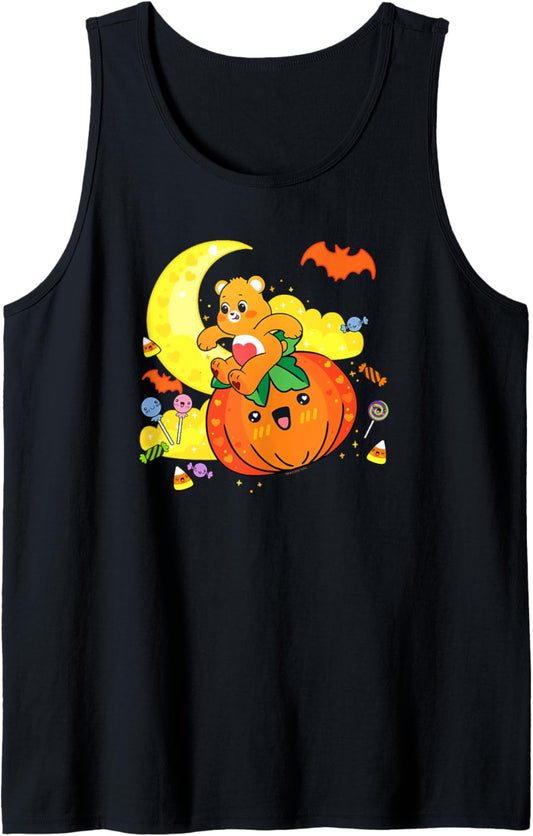 Care Bears Halloween Tenderheart Bear Pumpkin Ride Chibi Tank Top