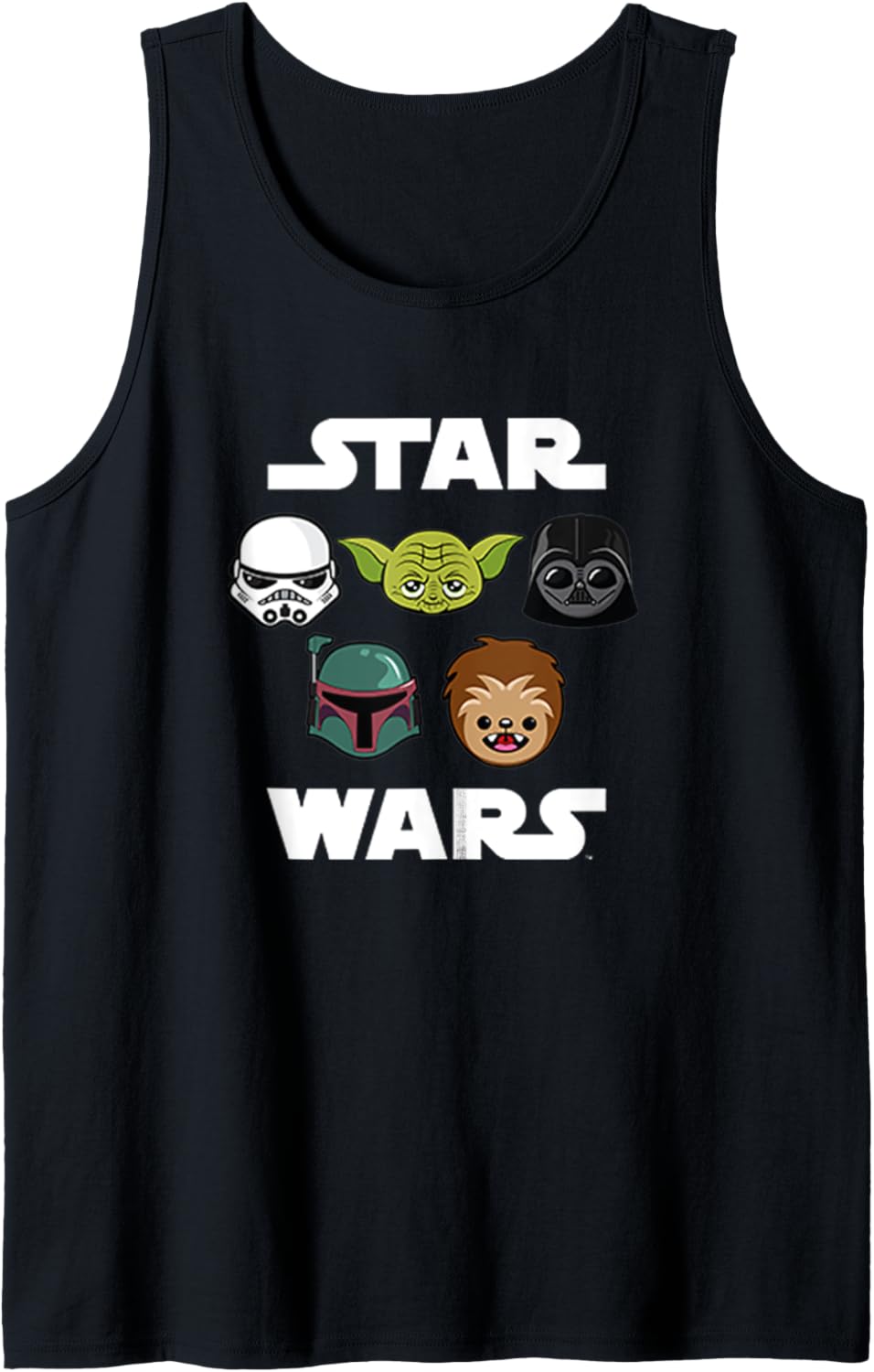 Star Wars Classic Chibi Cute A New Hope Cast Icons & Logo Tank Top