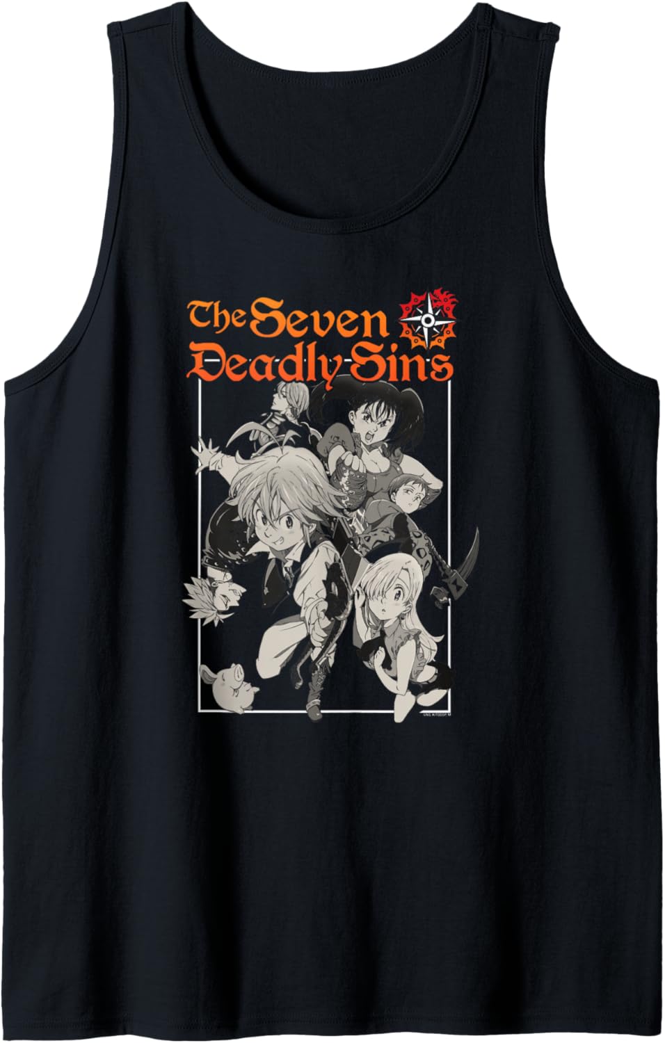 The Seven Deadly Sins Character Collage with Logo Anime Tank Top