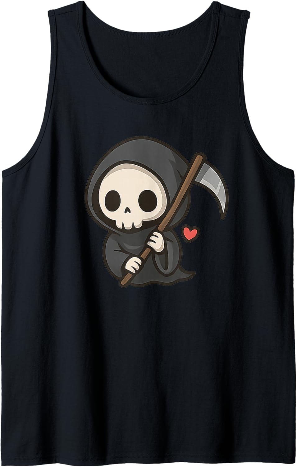 Cute Valentine's Day Grim Reaper Chibi Tank Top