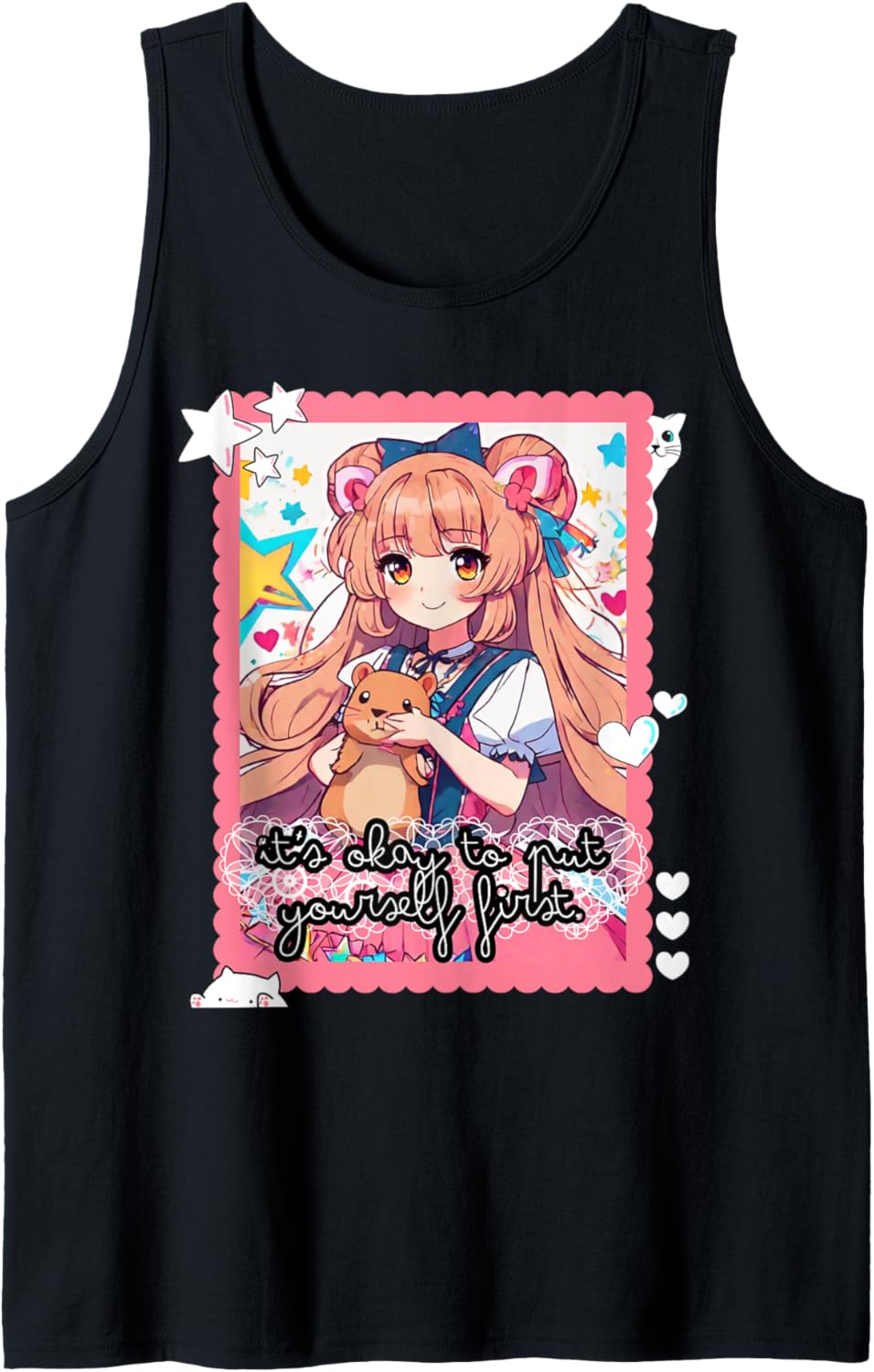 Kawaii Darkness, Empowered Spirit Pastel Goth Chibi Cosplay Tank Top