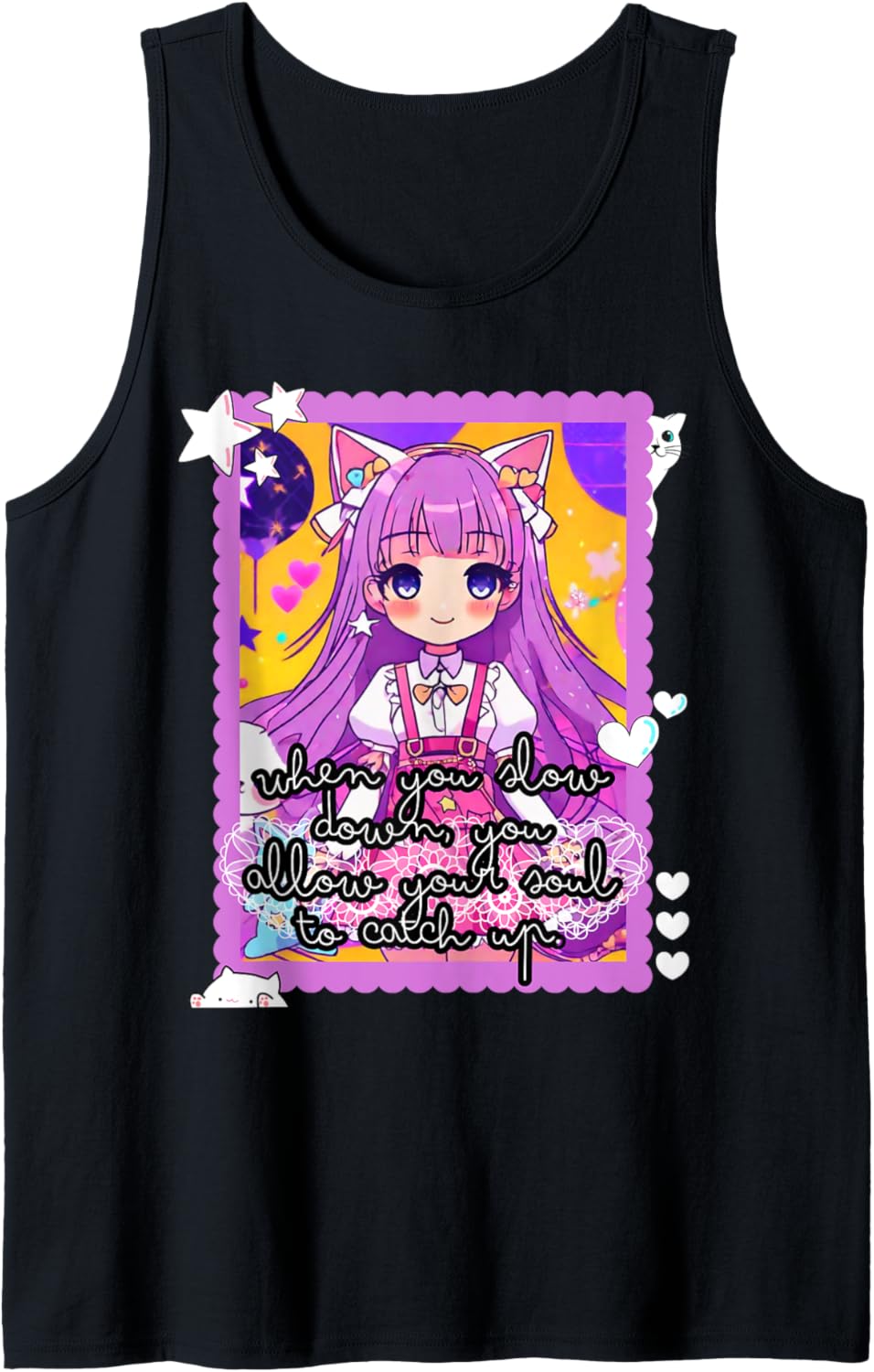Pastel Goth Resilience, Strong Mind Kawaii Chibi Cosplay Tank Top