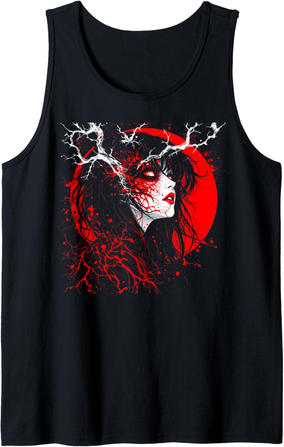 Horror Anime Manga Tee I Gothic Outfit I Japanese Chibi Girl Tank Top