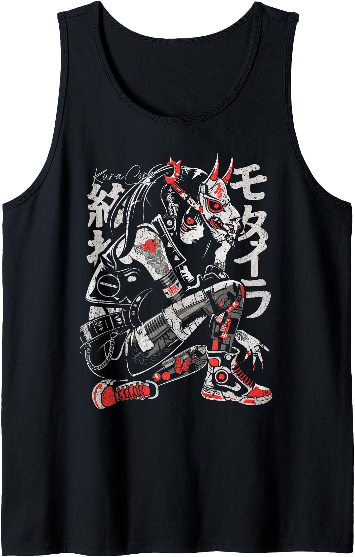 Japanese Streetwear Cyberpunk Y2K Techwear Retro Manga Anime Tank Top