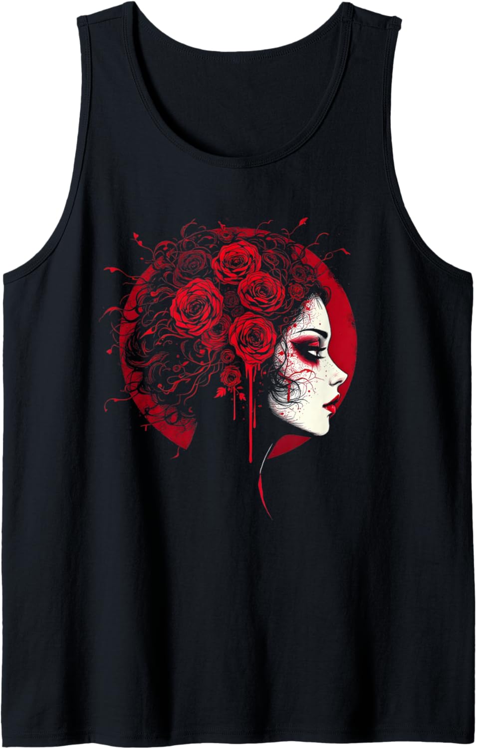 Horror Anime Manga Tee I Gothic Outfit I Japanese Chibi Girl Tank Top