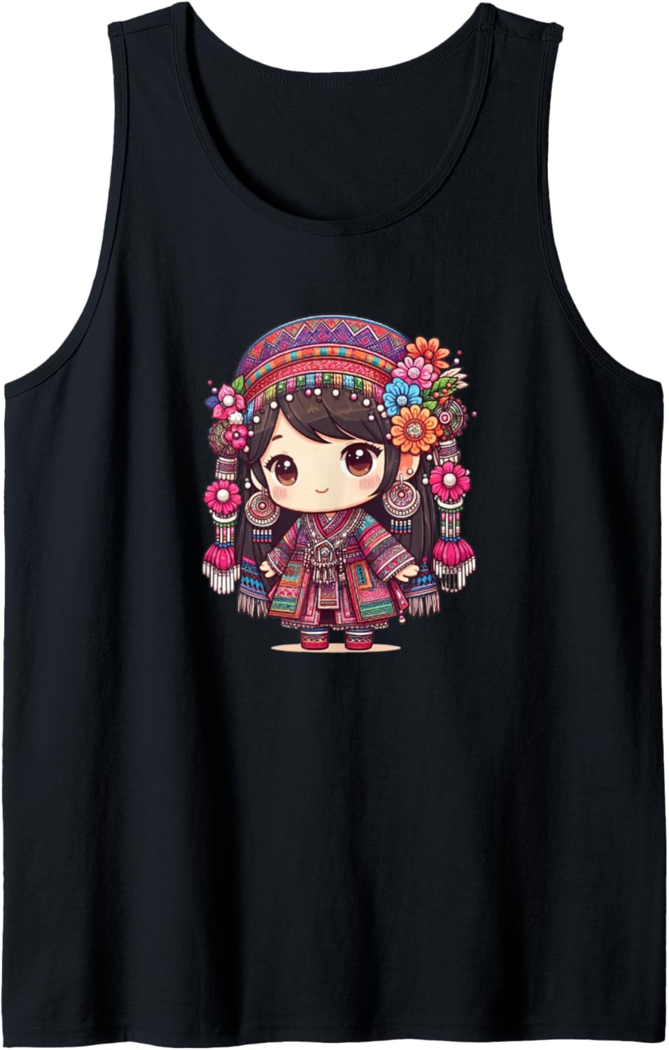 Hmong Chibi Girl Tank Top