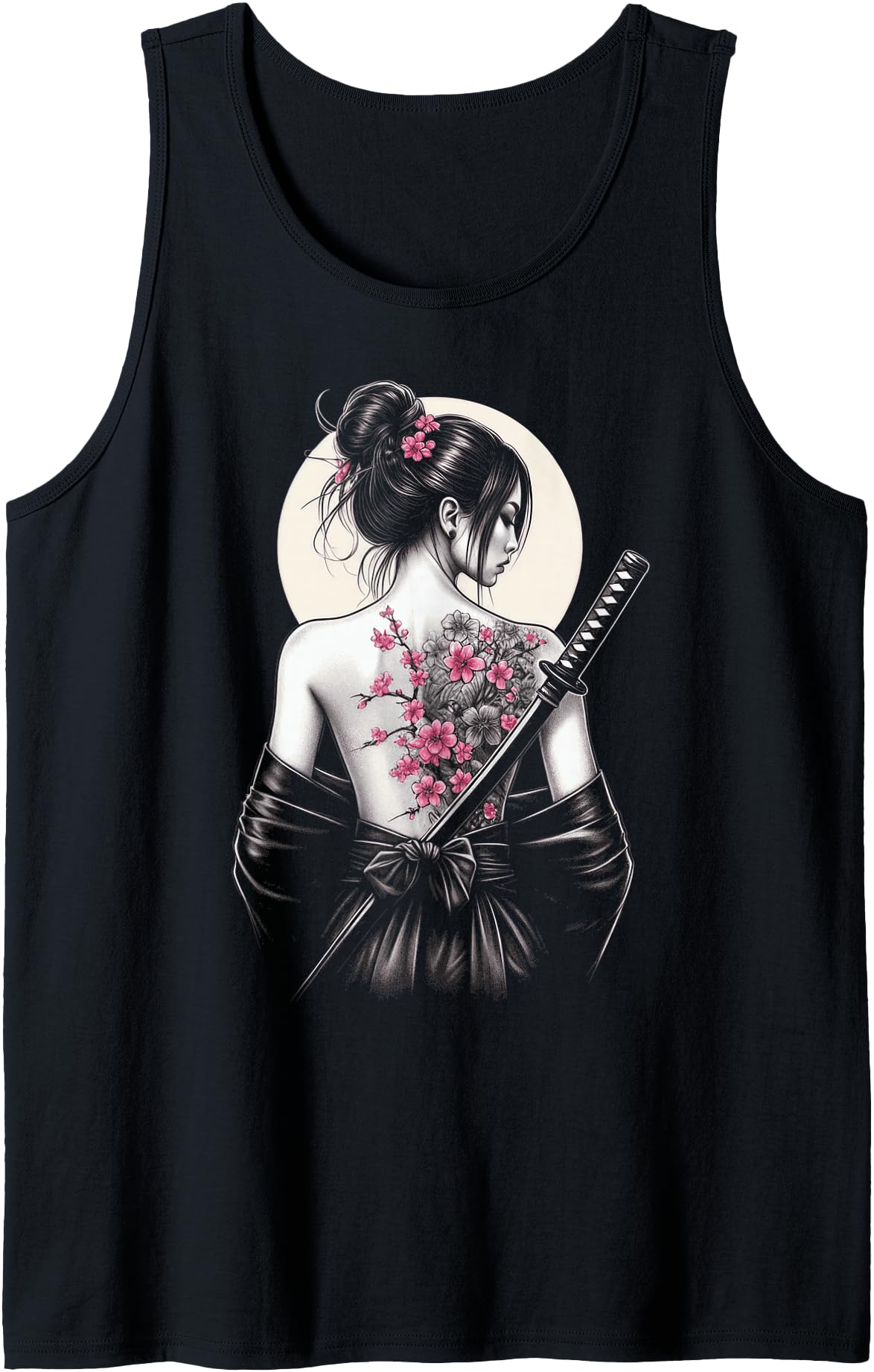 Japanese Samurai Warrior Woman Geisha Tank Top