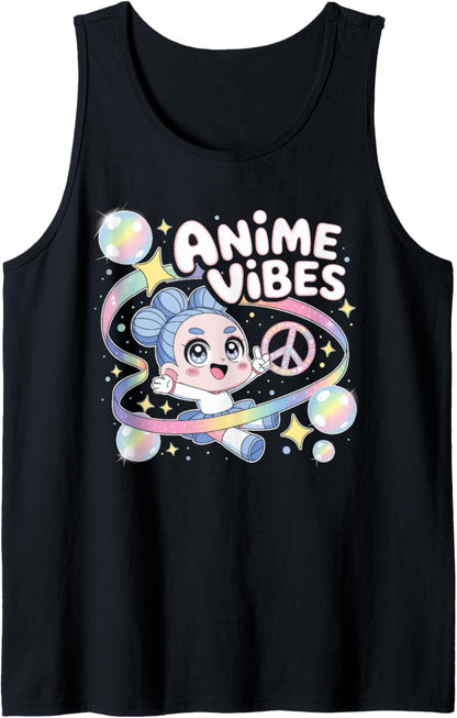 Anime Vibes Chibi Cute Pastel Kawaii Tank Top