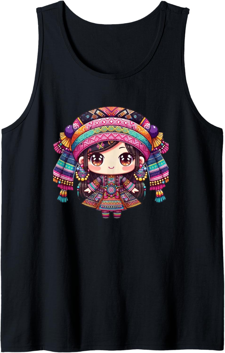 Hmong Chibi Girl Tank Top
