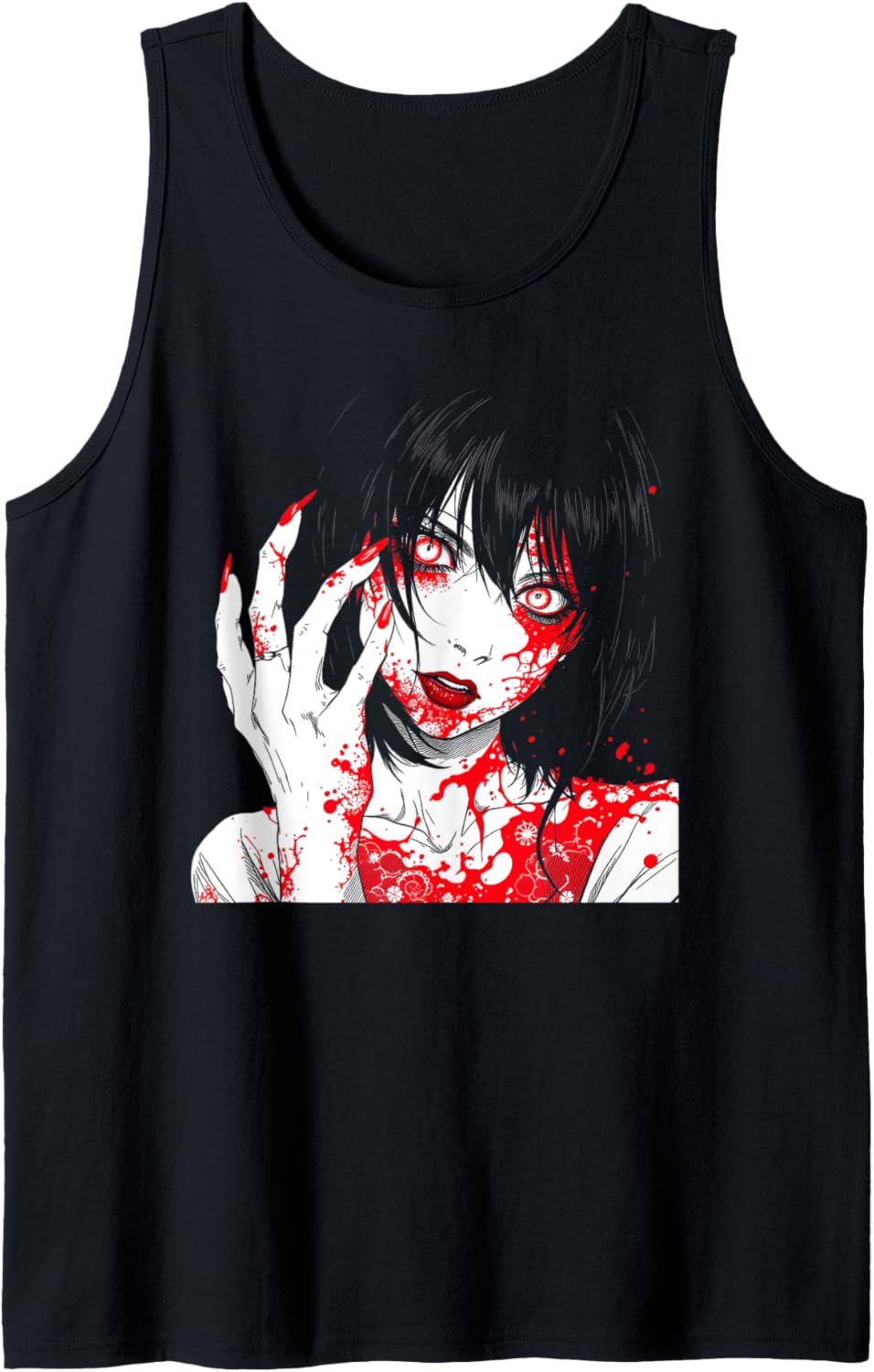 Horror Anime Manga Tee I Gothic Outfit I Japanese Chibi Girl Tank Top