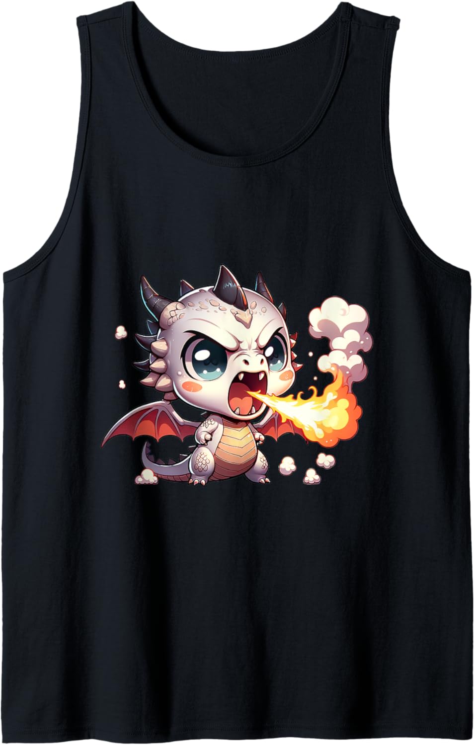 Cute Little Angry Dragon Chibi Funny Shape. Tank Top