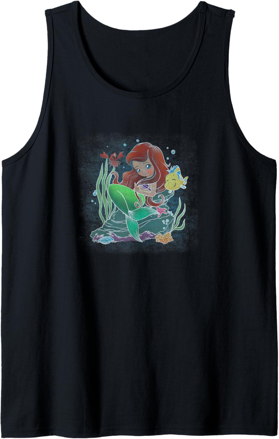 Disney The Little Mermaid Group Shot Chibi Artsyle Tank Top