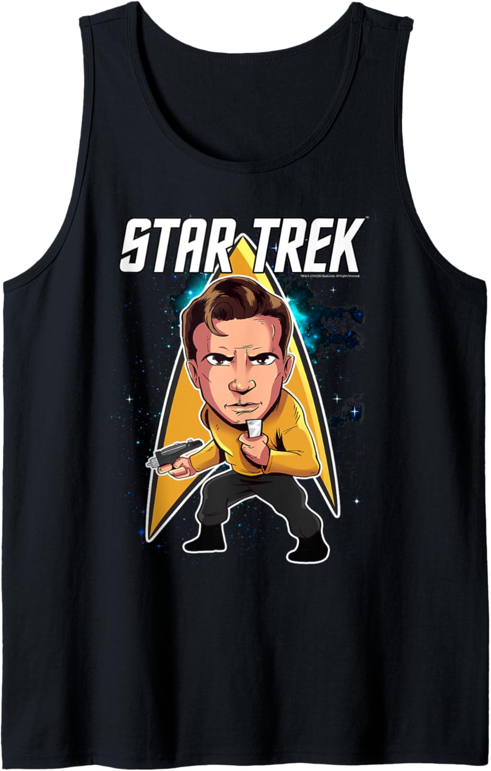 Star Trek Original Series Captain Kirk Chibi Tank Top