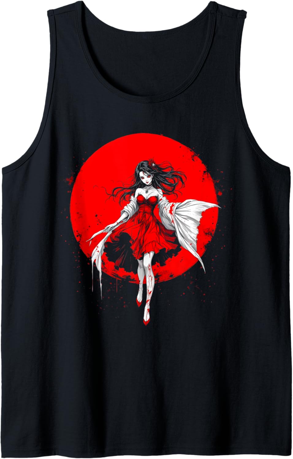 Horror Anime Manga Tee I Gothic Outfit I Japanese Chibi Girl Tank Top