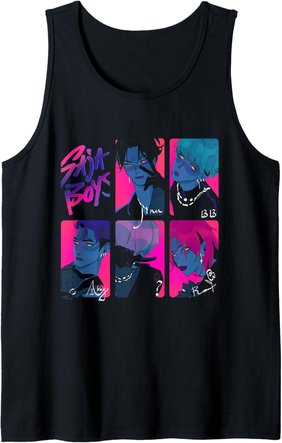Kpop Demon Hunters Saja Boys Photocards Officially Licensed Tank Top
