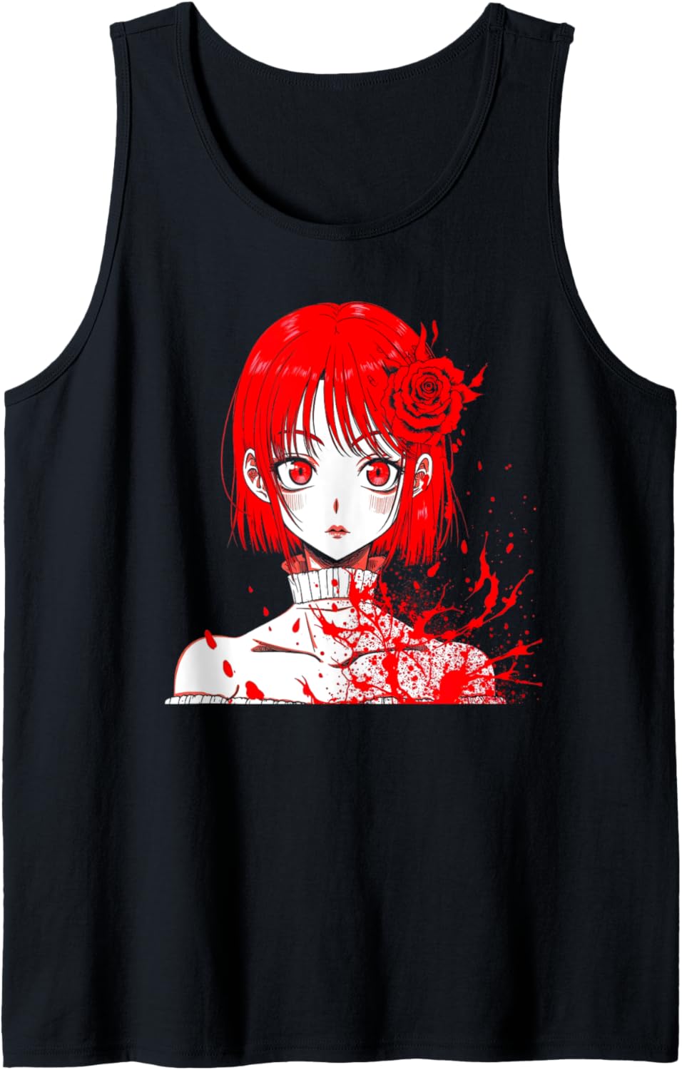 Horror Anime Manga Tee I Gothic Outfit I Japanese Chibi Girl Tank Top