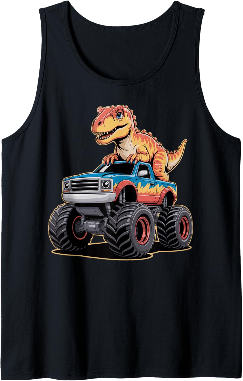 Chibi Monster Truck With Dinosaur Tank Top
