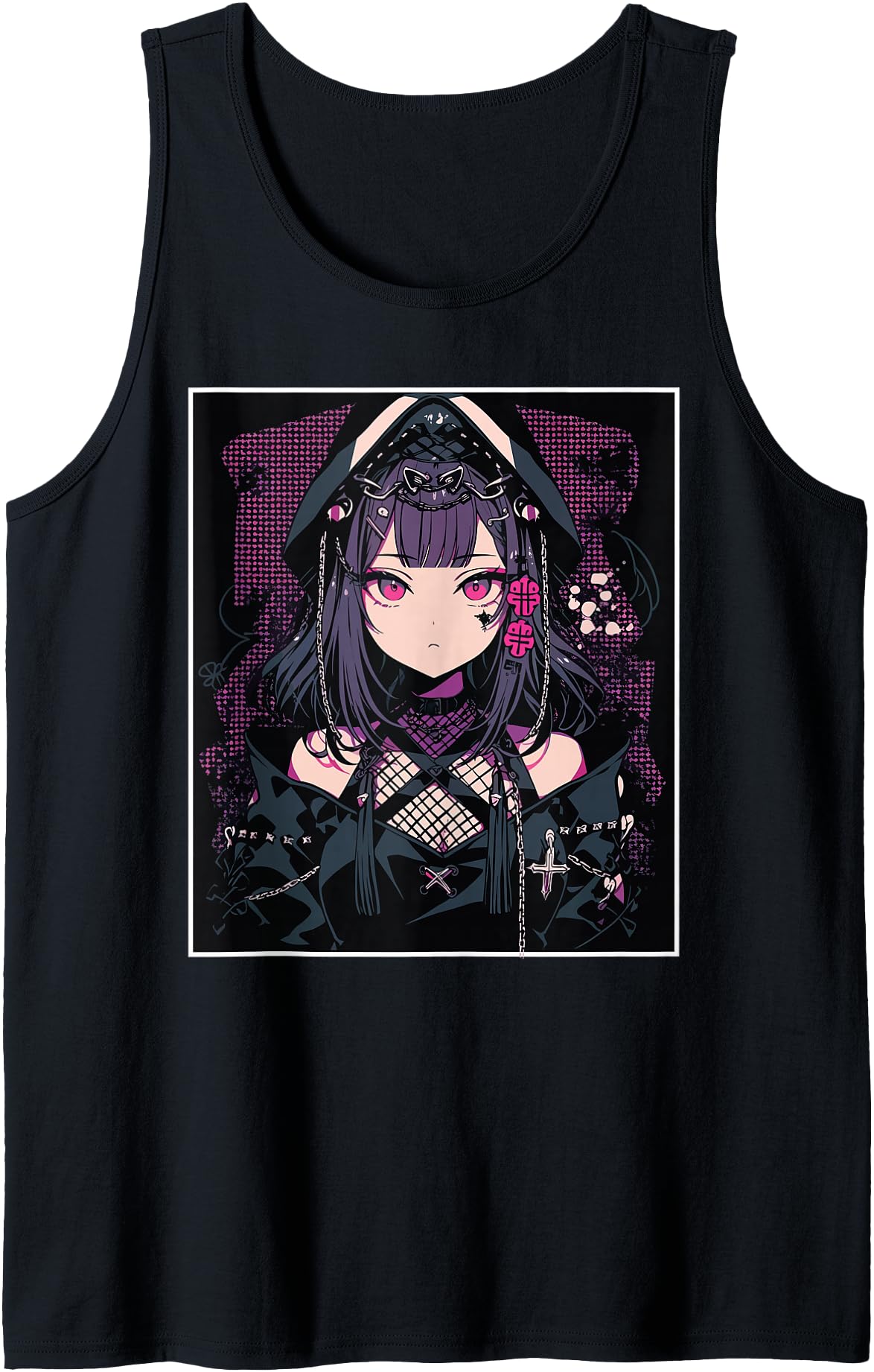 Anime Girl Gothic Waifu Japanese Aesthetic Kawaii Otaku Tank Top