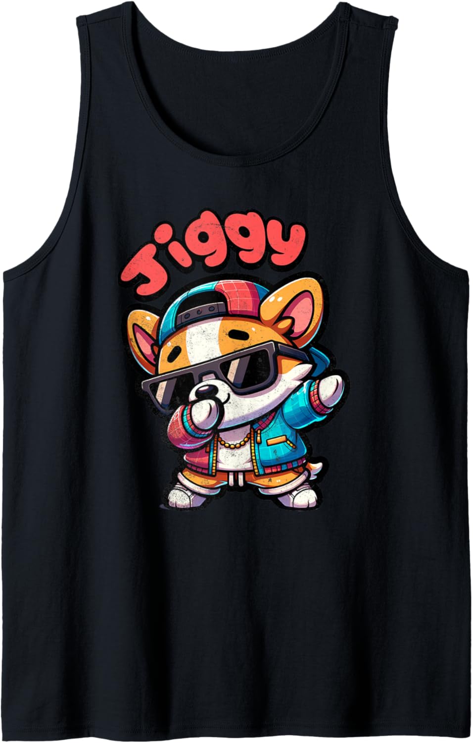 Dabbing Corgis Wearing Sunglasses a Chibi Aesthetic Corgis Tank Top
