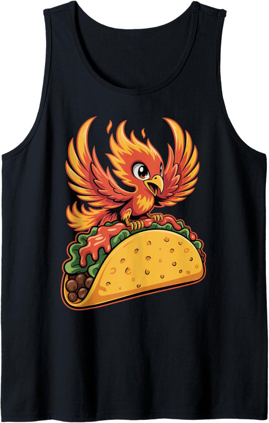 Chibi Taco With Phoenix Tank Top