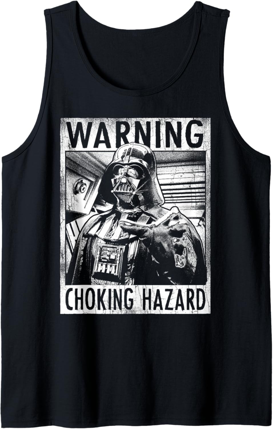 Star Wars Darth Vader Warning Choking Hazard Poster Tank Top