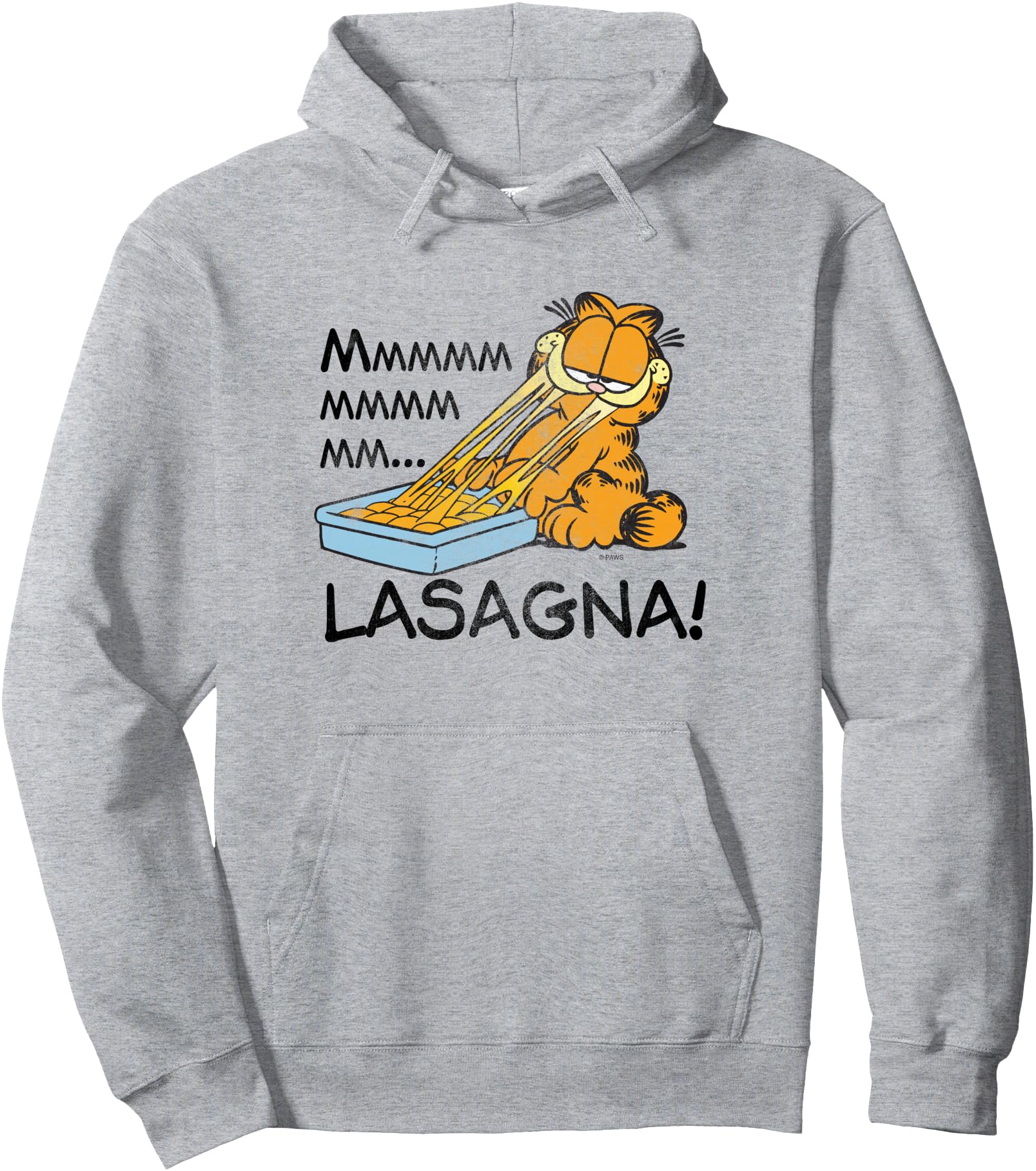 Garfield Mmm Lasagna Cartoon Cat Pullover Hoodie