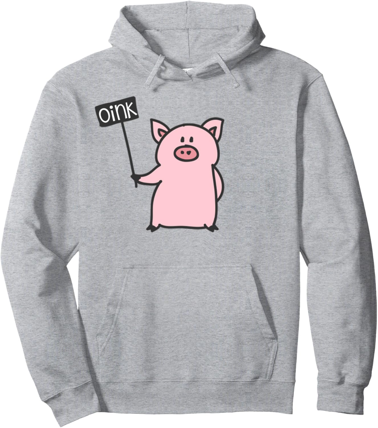 Cute Pink Pig Oink Piggy Pullover Hoodie