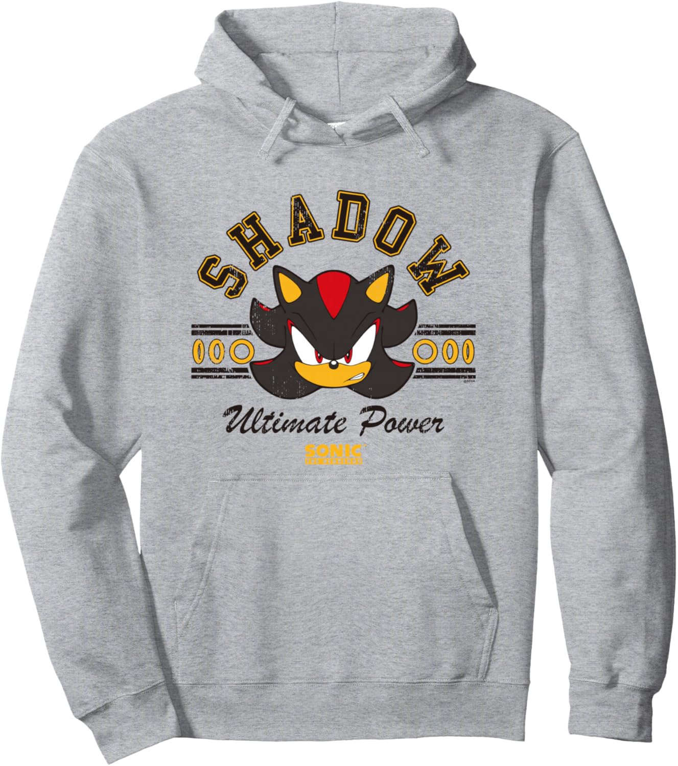 Sonic The Hedgehog Shadow Ultimate Power Vintage Logo Pullover Hoodie