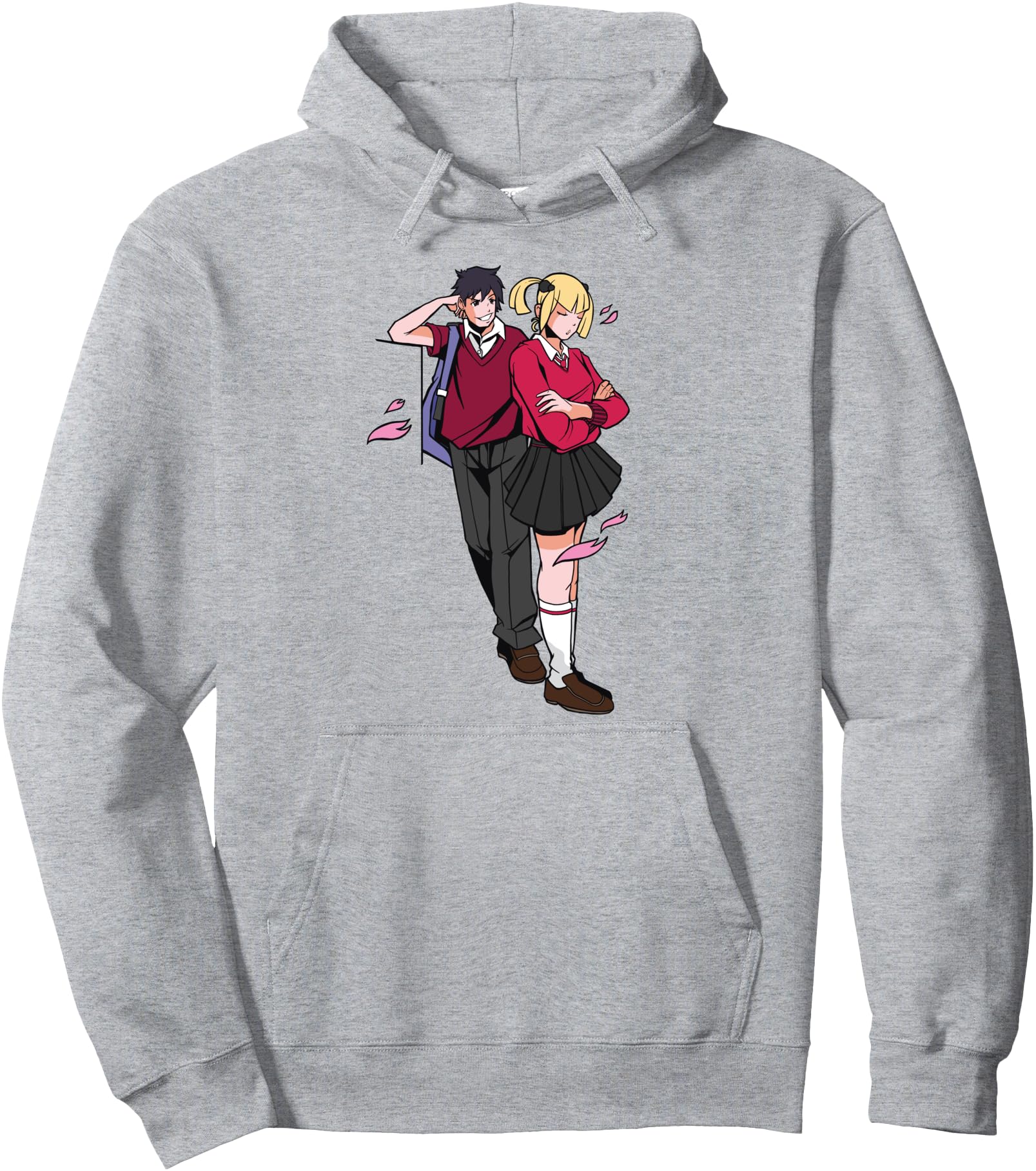 Vintage Retro Anime School Boy And Girl Japanese Anime Gift Pullover Hoodie