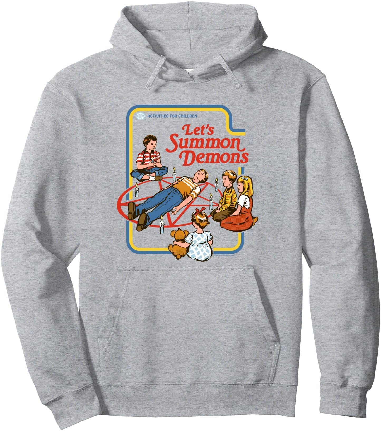 Steven Rhodes Let's Summon Demons Pentagram Retro Dark Humor Pullover Hoodie