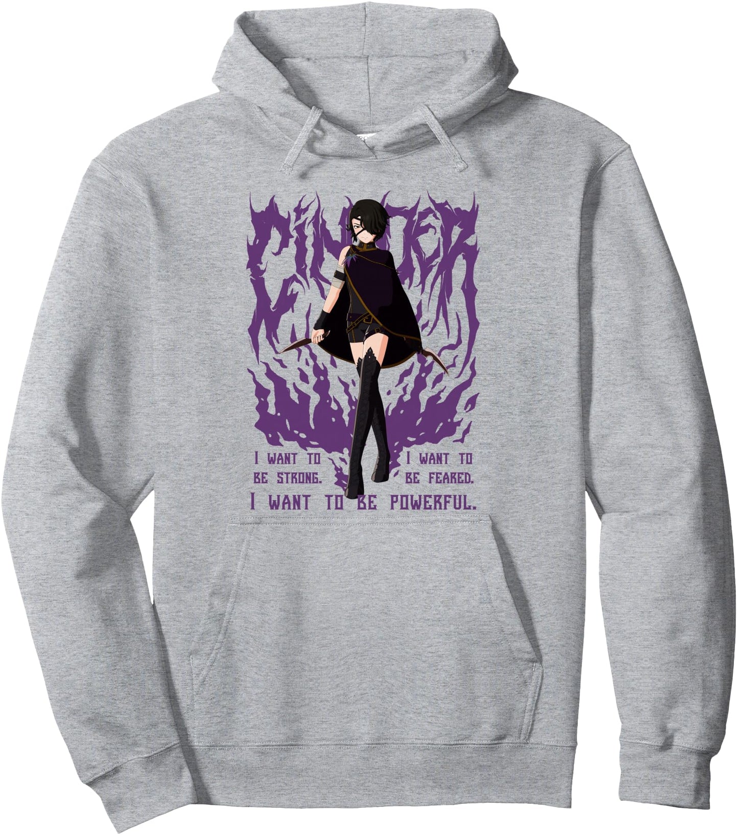 RWBY Cinder Fall Heavy Metal Anime Cartoon Pullover Hoodie