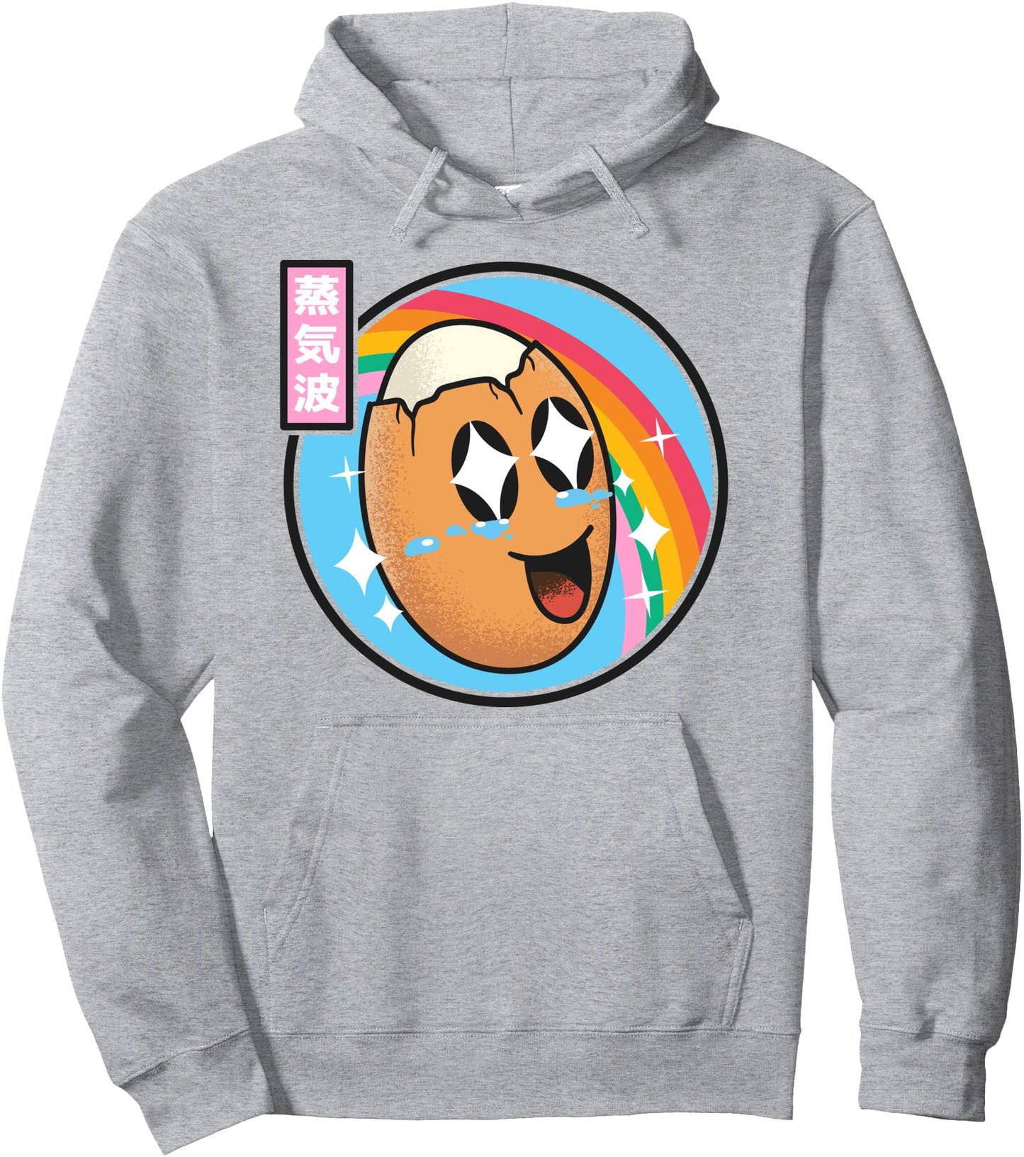 Happy Egg Pastel 80s Japan Style Otaku Vaporwave Anime Pullover Hoodie