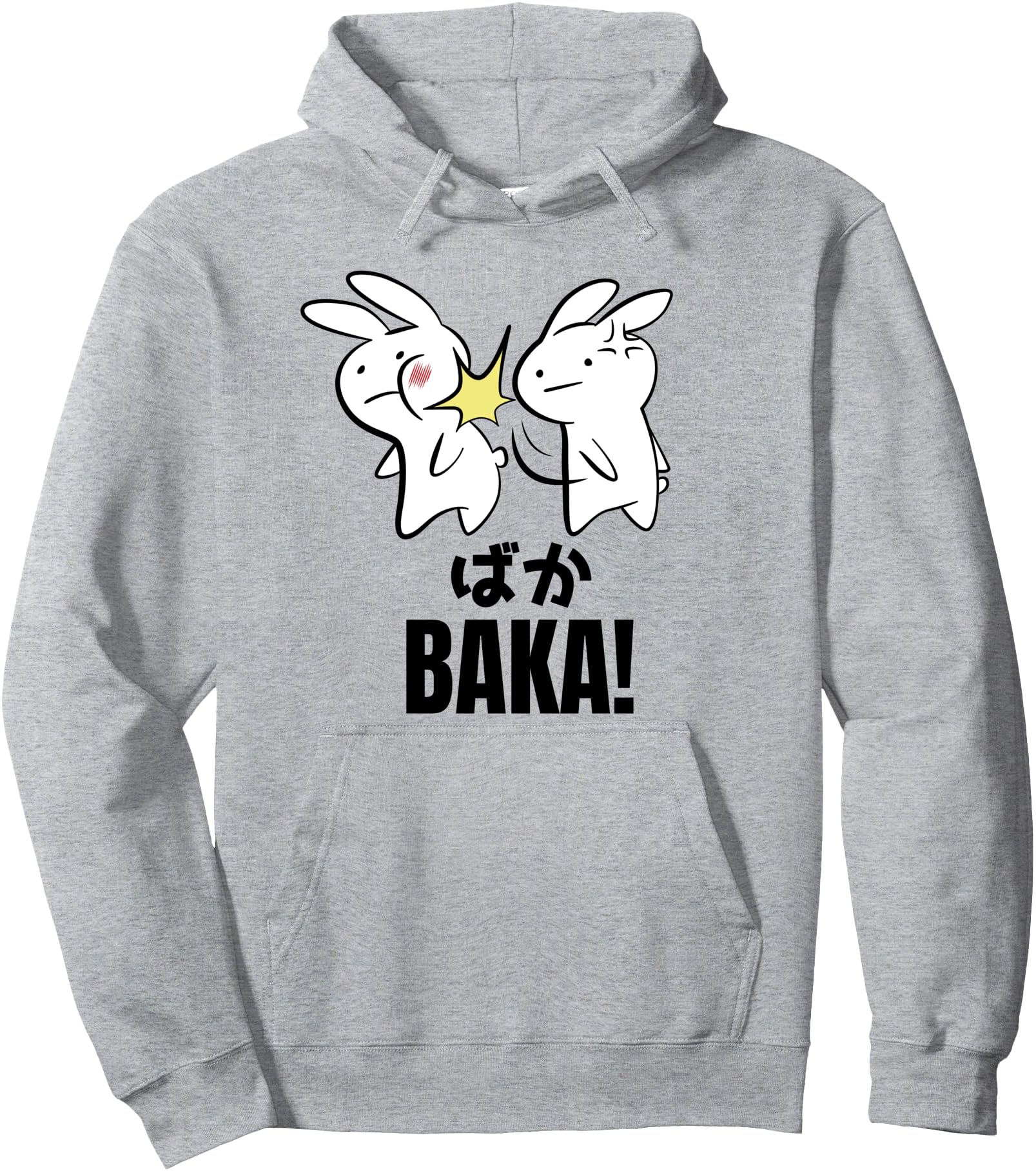 Funny Cute Anime Baka Rabbit Bunny Slap - Baka Japanese Pullover Hoodie