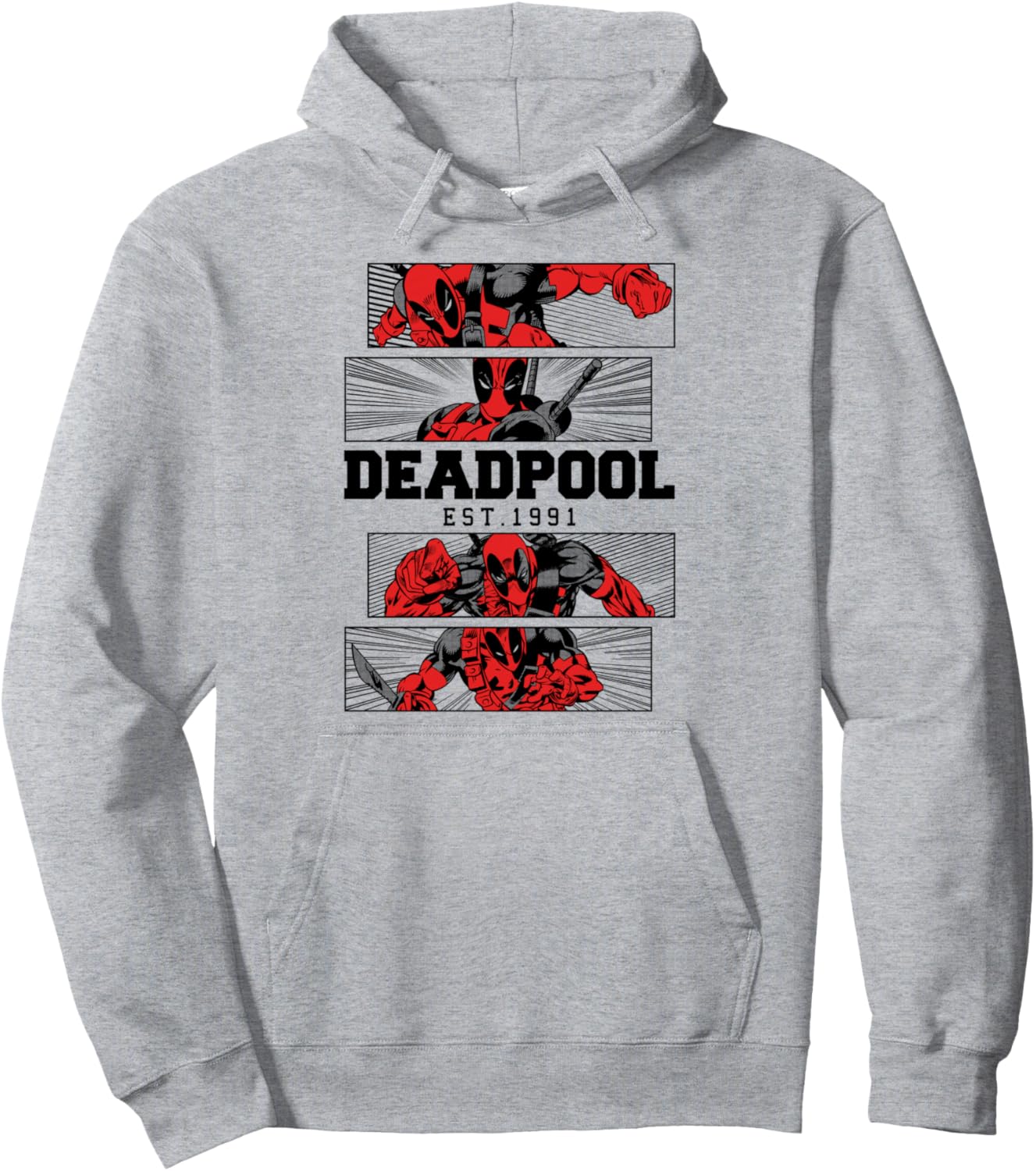 Marvel Deadpool 30th Est. 1991 Panels Pullover Hoodie
