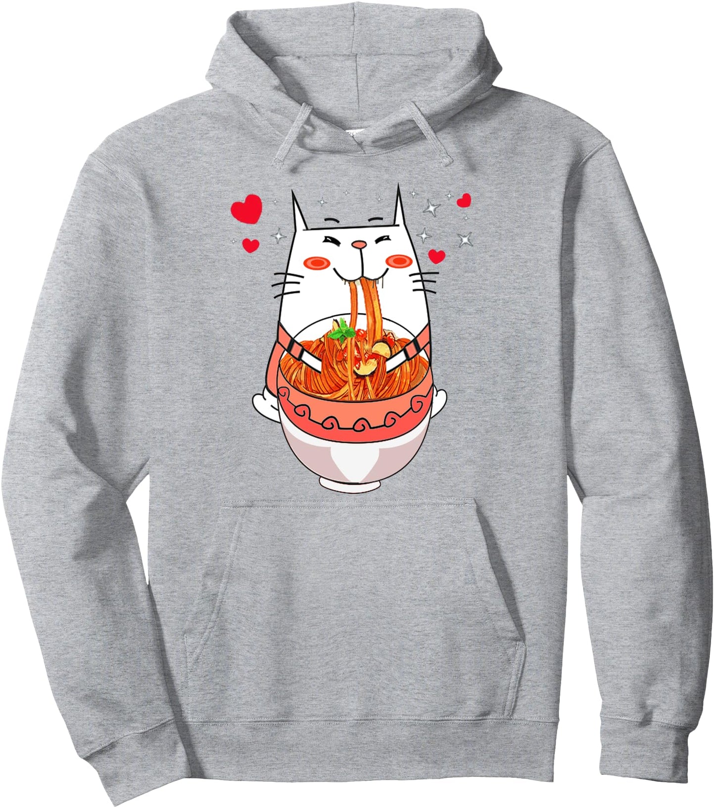Ramen Cat Kawaii Anime Gift Pullover Hoodie