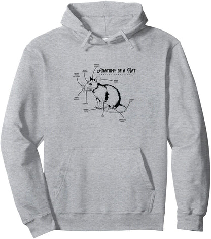 Anatomy of Rat T-shirt for rat lovers and pet rat owners Pullover Hoodie