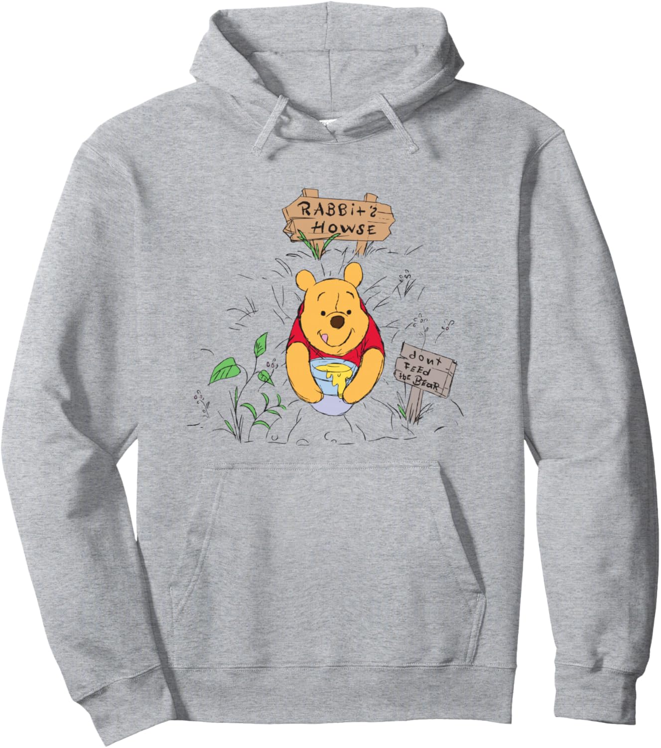 Disney Winnie the Pooh Rabbit Howse Don't Feed The Bear F&B Pullover Hoodie