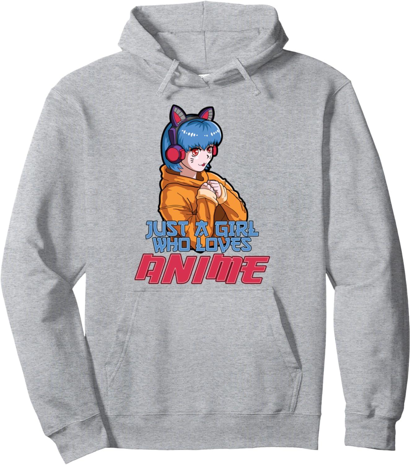 Anime, Women Girls Kids Manga Just A Girl Who Loves Anime Pullover Hoodie