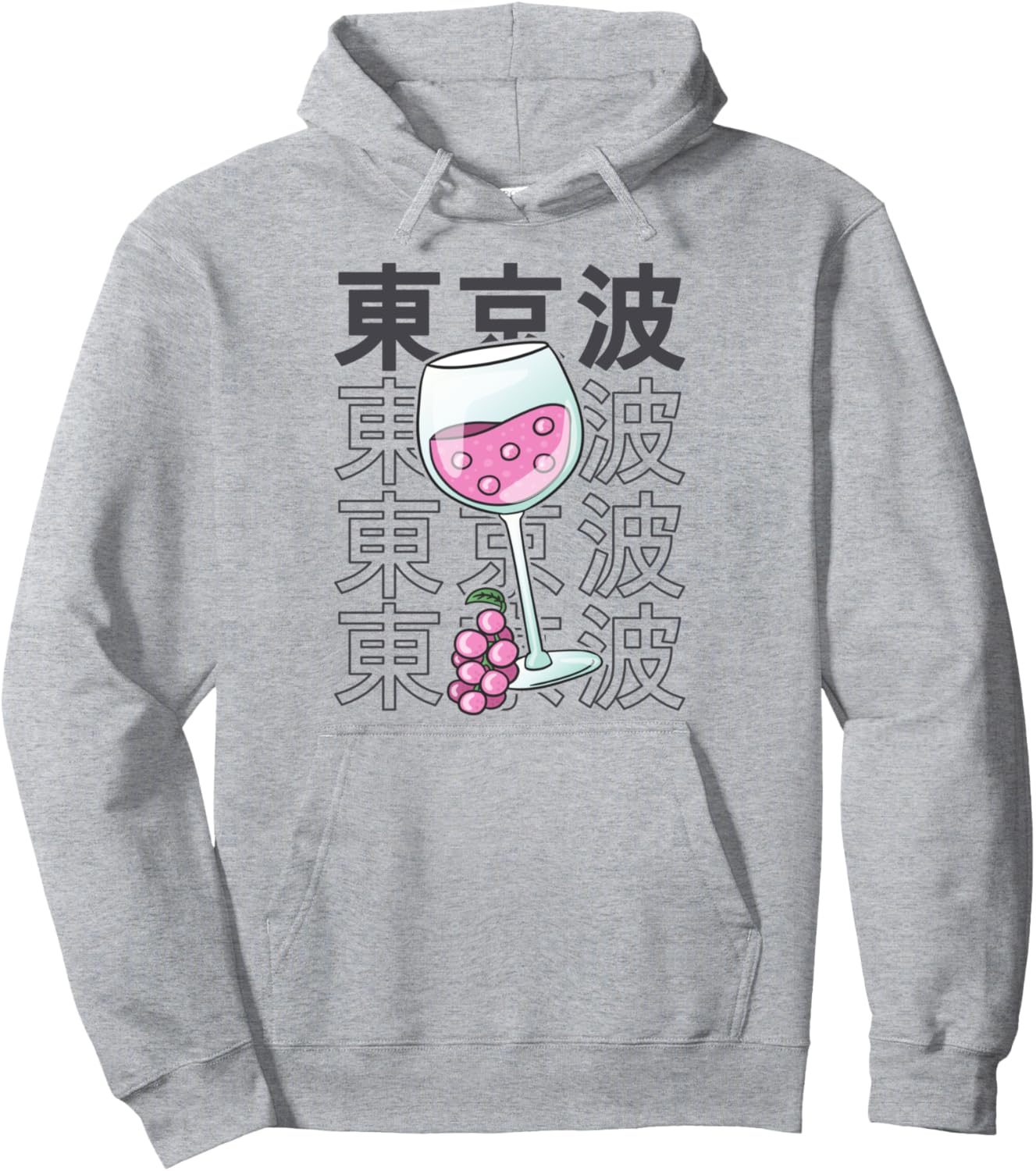 Wine Glass Japanese Kawaii Aesthetic Otaku Anime Women Pullover Hoodie