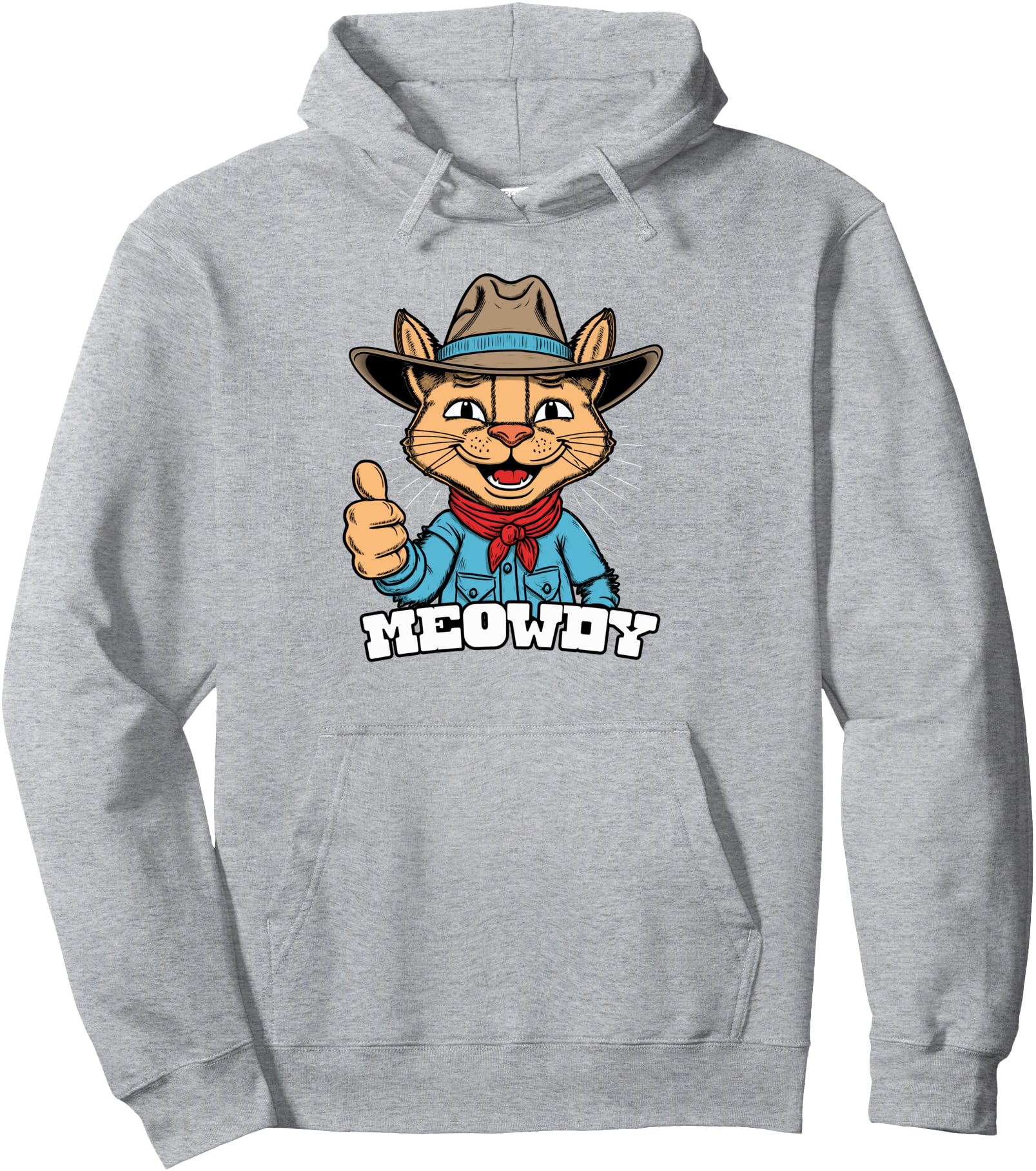Meowdy! Funny Country Music Cat Cowboy Hat Vintage 80s anima Pullover Hoodie