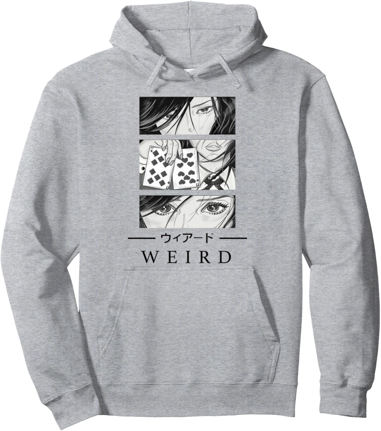 Anime Girl - Wird - Japanese Art Aesthetic Vaporwave Anime Pullover Hoodie