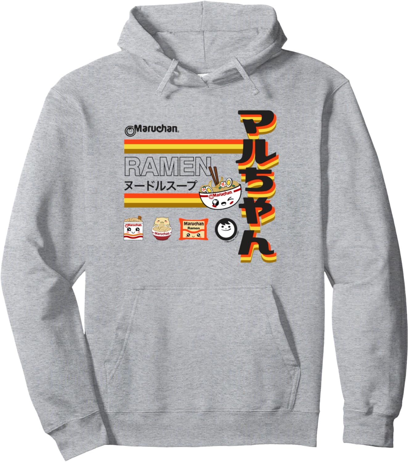 Maruchan Ramen Cute Anime Faces Poster Pullover Hoodie