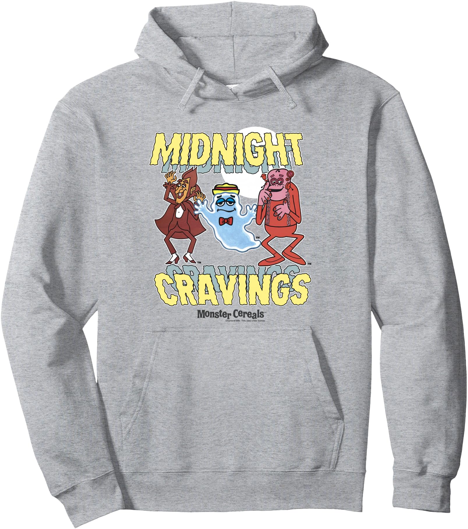 Boo Berry Iconic Midnight Cravings Monster Cereals Big Logo Pullover Hoodie