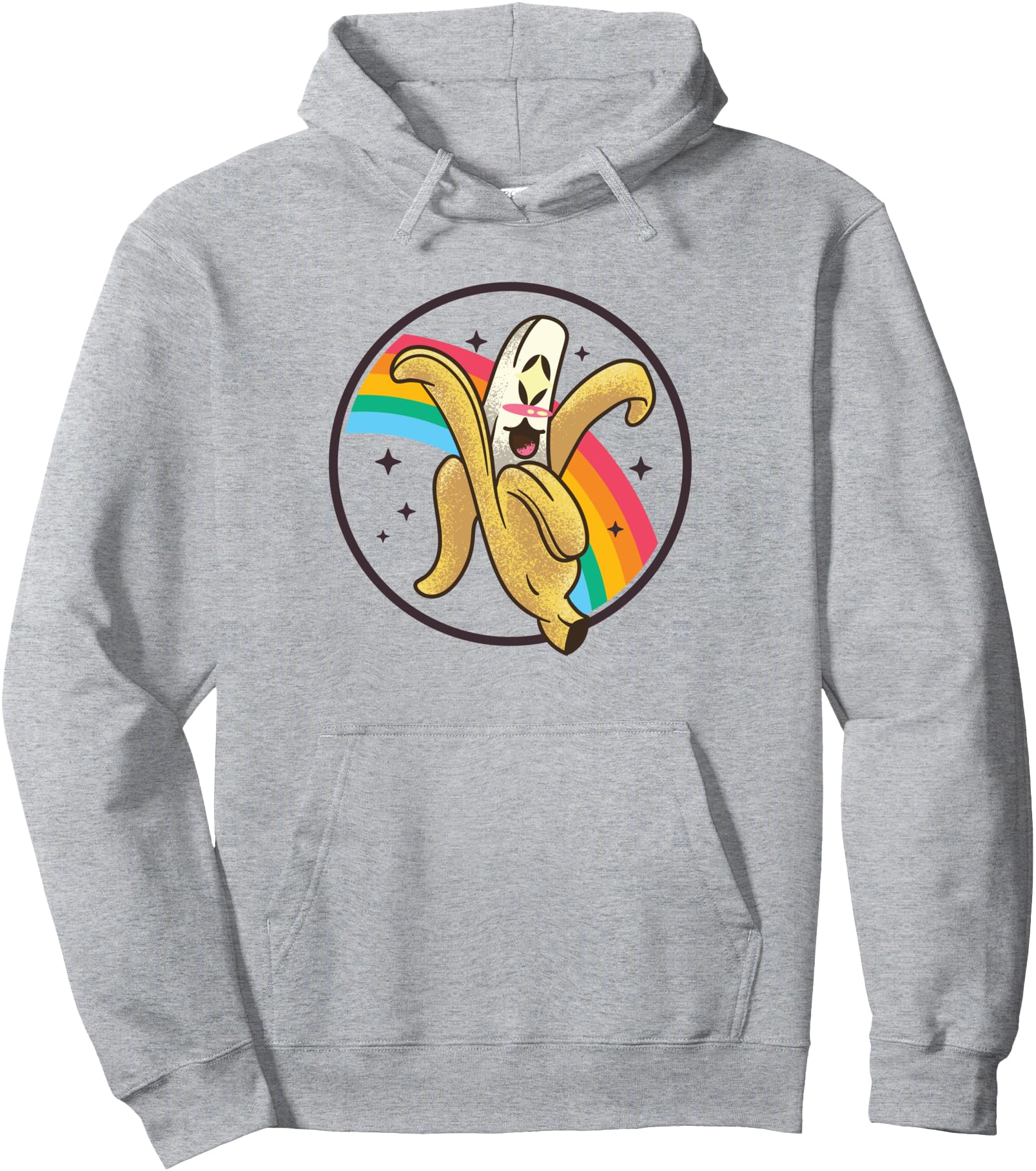 Happy Banana Rainbow Japan Style Otaku Vaporwave Anime Pullover Hoodie