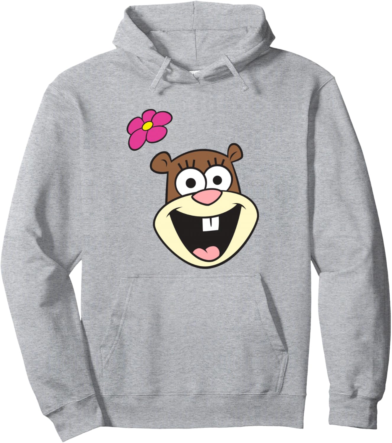 SpongeBob SquarePants Cheerful Sandy Cheeks Big Face Pullover Hoodie