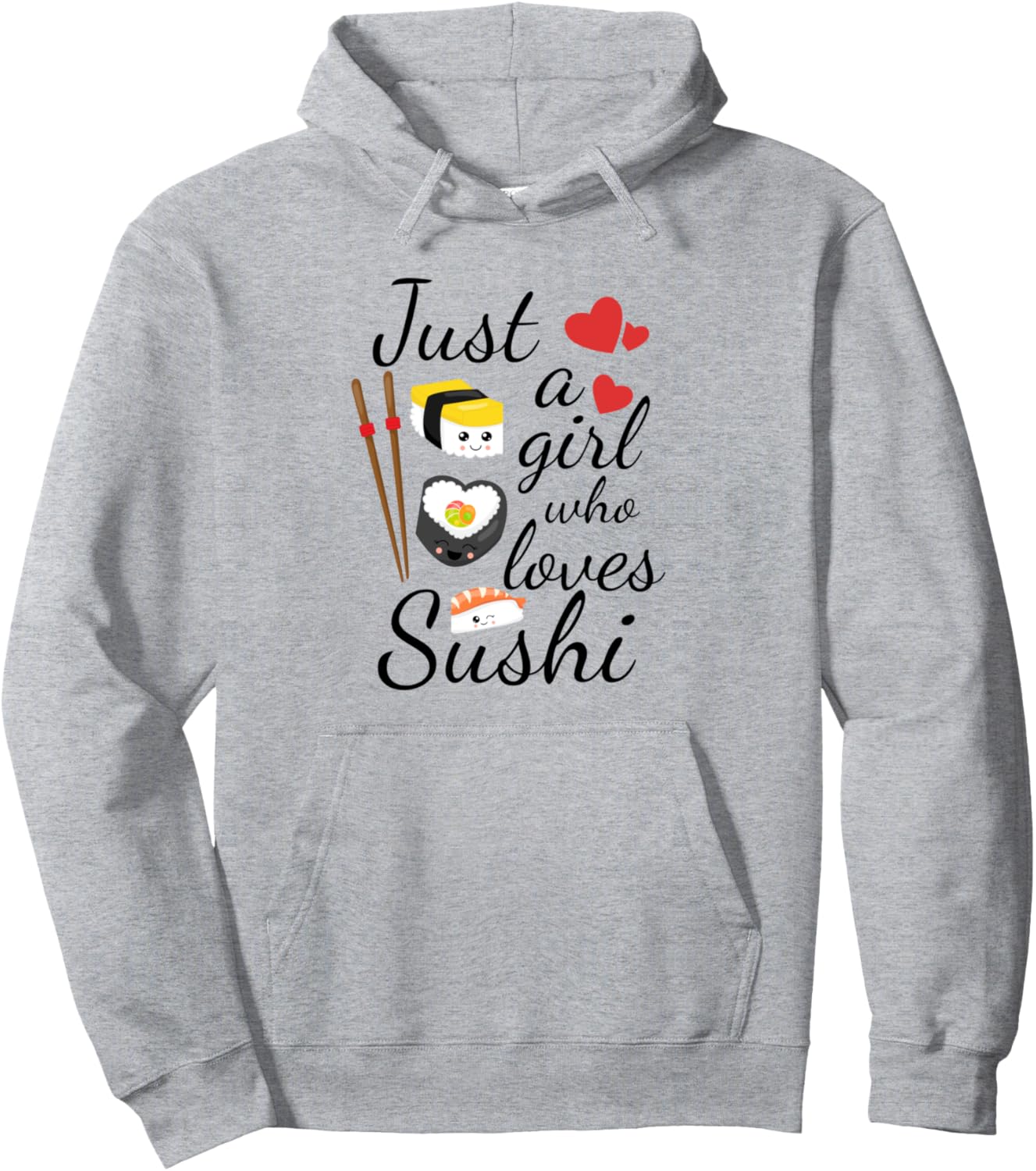 Anime Gift Just A Girl Who Loves Sushi Cute Anime Style Pullover Hoodie