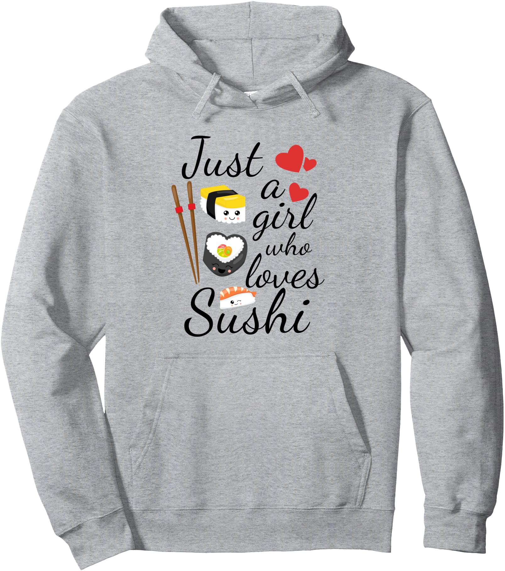 Anime Gift Just A Girl Who Loves Sushi Cute Anime Style Pullover Hoodie