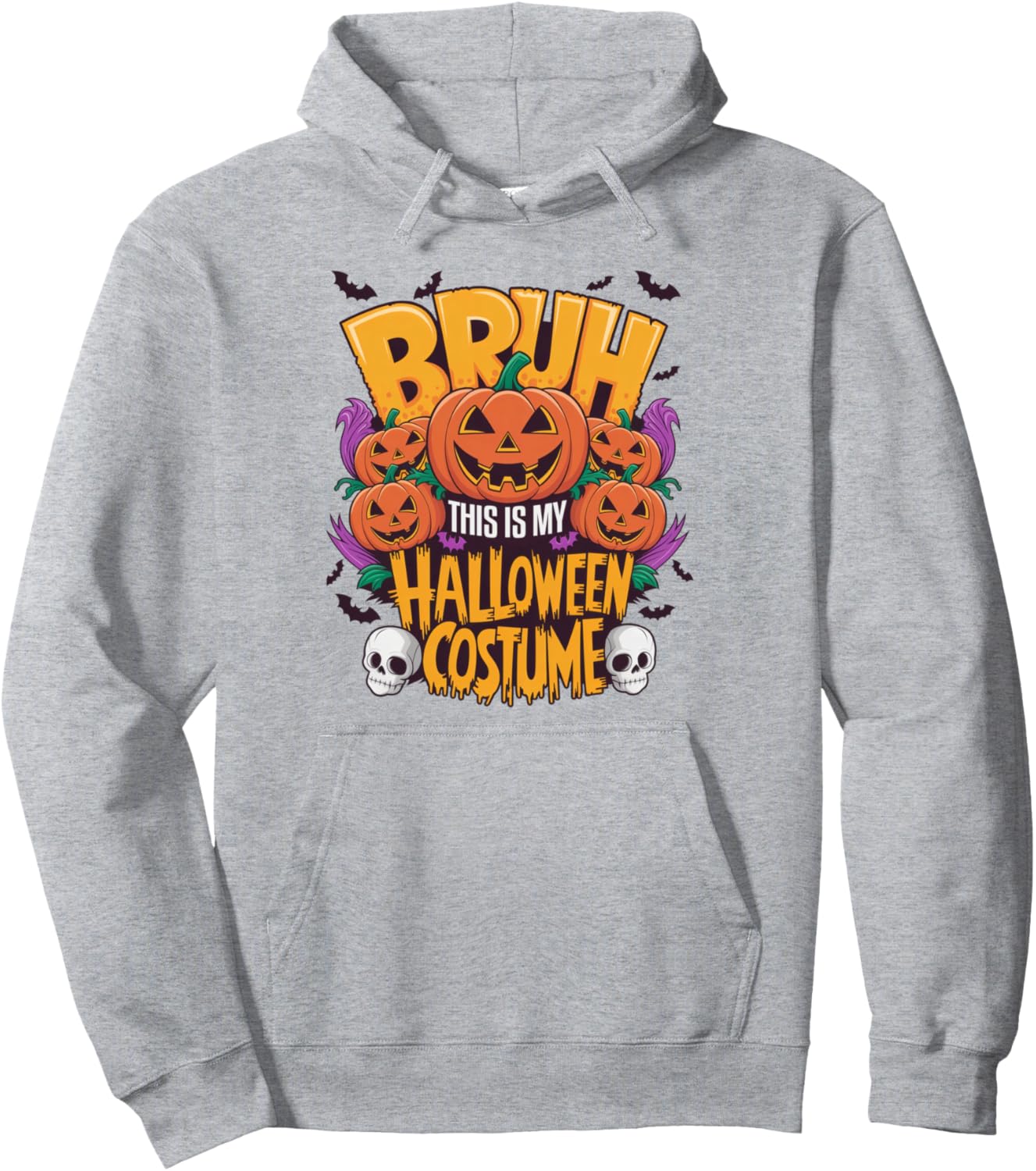 Lazy Kid This Is My Halloween Costume Bruh Boy Pullover Hoodie