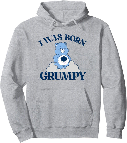 Care Bears Grumpy Bear I Was Born Grumpy Cute Cloudy Icon Pullover Hoodie