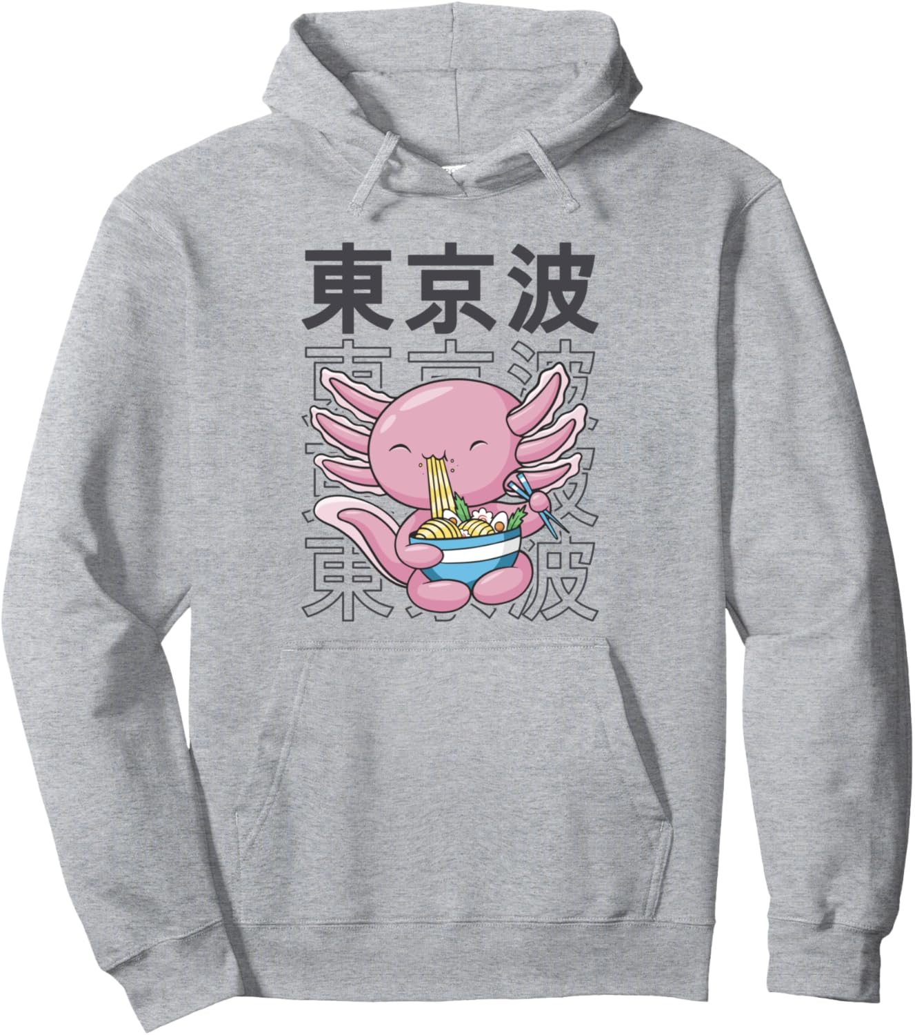 Kawaii Axolotl Eating Ramen Noodles Girls Teen Anime Pullover Hoodie